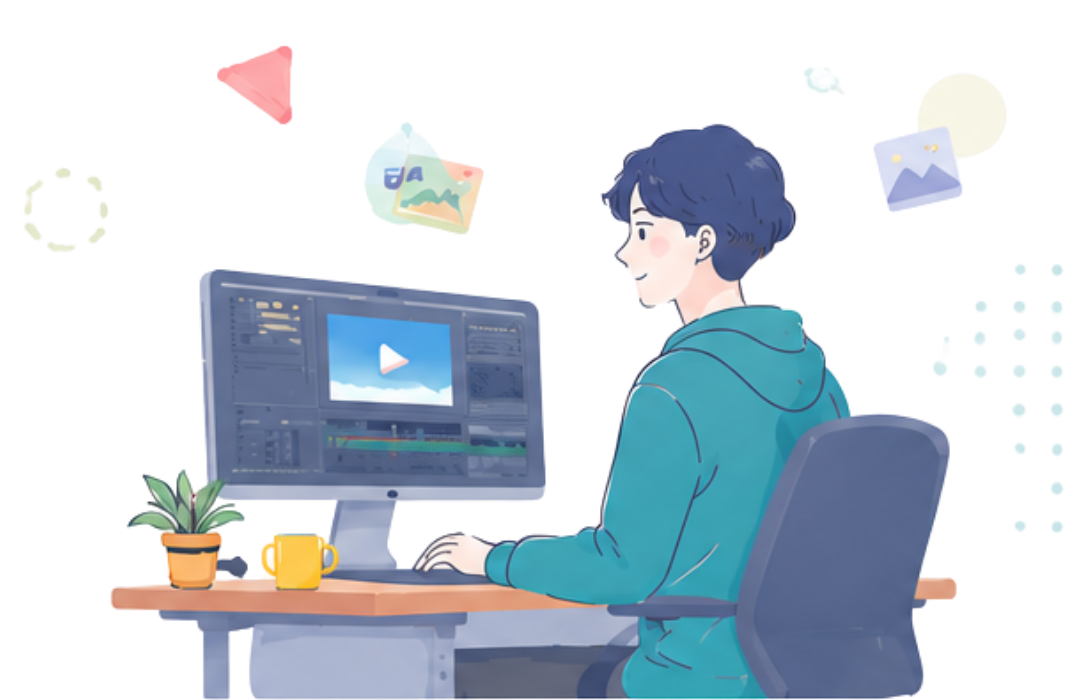 動画クリエイターのイラスト